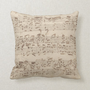Alte Musiknoten - Bach-Musikblatt Kissen