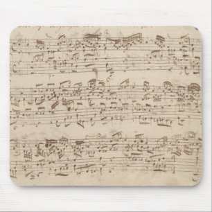 Alte Musiknoten - Bach-Musikblatt Mousepad