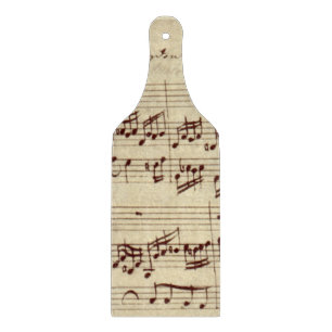 Alte Musiknoten - Bach-Musikblatt Schneidebrett