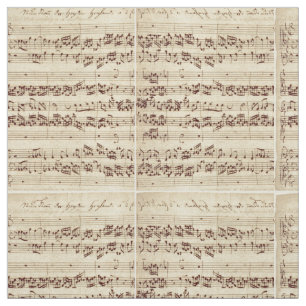 Alte Musiknoten - Bach-Musikblatt Stoff