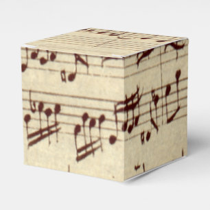 Alte Musiknoten - Bach Notenblatt Geschenkschachtel
