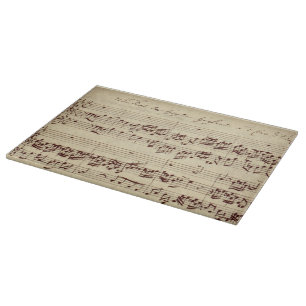 Alte Musiknoten - Bach Notenblatt Schneidebrett