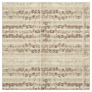 Alte Musiknoten - Bach Notenblatt Stoff