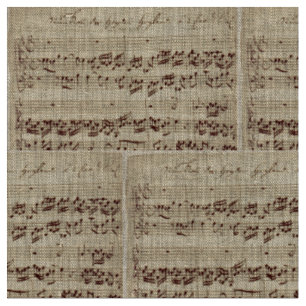 Alte Musiknoten - Bach Notenblatt Stoff