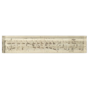Alte Musiknoten - Chopin-Musikblatt Namensplakette