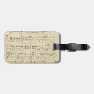 Alte Musiknoten - Chopin Notenblatt Gepäckanhänger