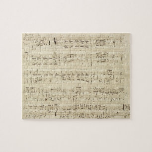 Alte Musiknoten - Chopin Notenblatt Puzzle