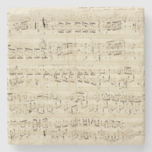 Alte Musiknoten - Chopin Notenblatt Steinuntersetzer