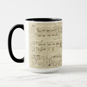 Alte Musiknoten - Chopin Notenblatt Tasse