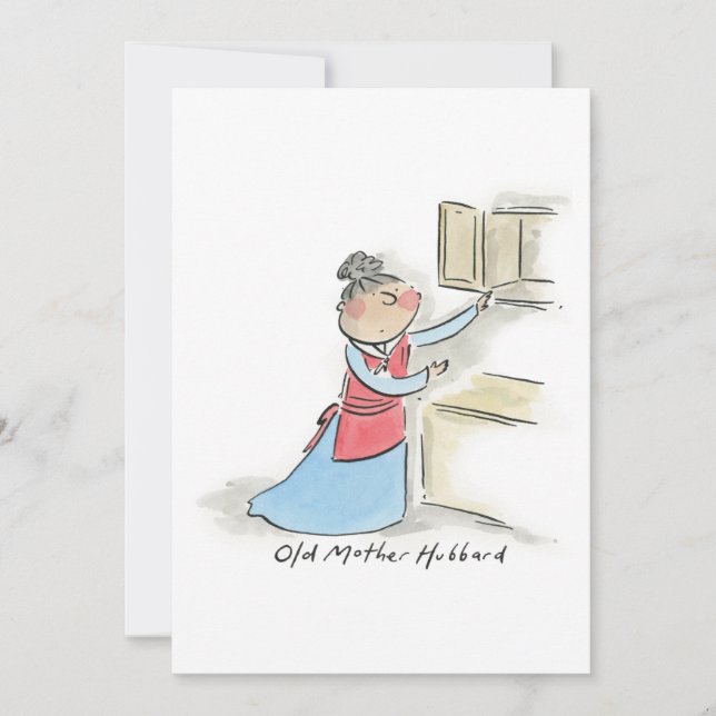 Alte Mutter Hubbard Einladung (Vorderseite)