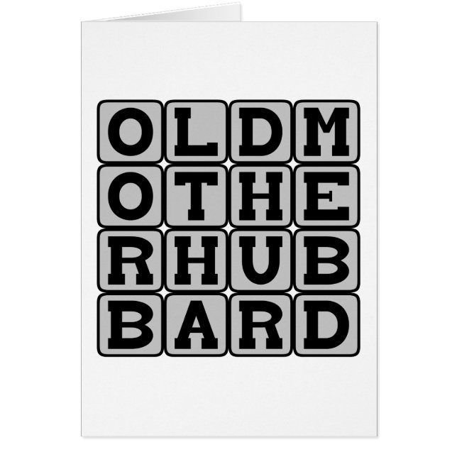 Alte Mutter Hubbard, Kinderzimmer Rhyme Lady (Vorne)