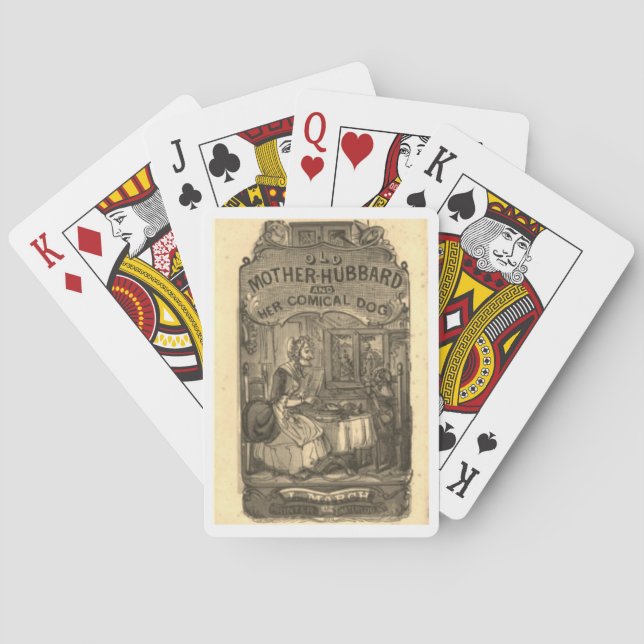 Alte Mutter Hubbard und ihr komischer Hund Spielkarten (Rückseite)