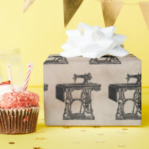 Alte Nähmaschine Geschenkpapier