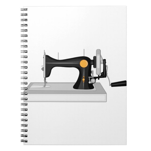 Alte Nähmaschine mit Handantrieb Notizblock (Vorderseite)
