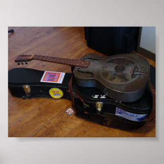 Alte nationale duolische Gitarre Poster