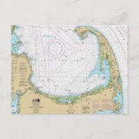 Alte nautische Karte der Cape Cod Bay 