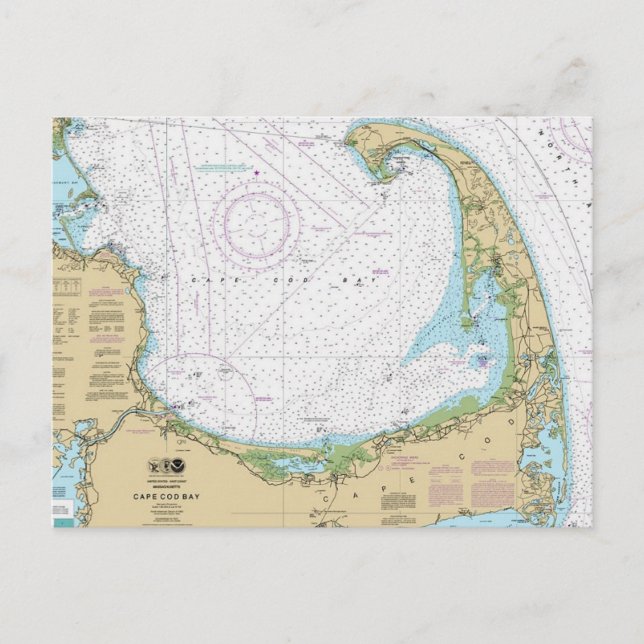 Alte nautische Karte der Cape Cod Bay  (Vorderseite)
