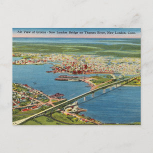 Alte New London Bridge, New London, Connecticut Postkarte
