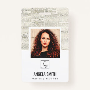 ALTE NEWSPAPER TEXTURE EMPLOYEE FOTO BARCODE NAME AUSWEIS