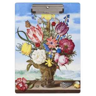 Alte niederländische Blumenstilleben aus dem Golde Klemmbrett