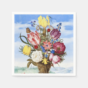 Alte niederländische Blumenstilleben des Goldenen Serviette