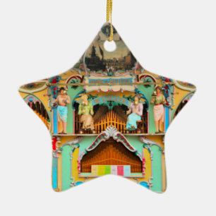 Alte niederländische Drehorgel Keramikornament