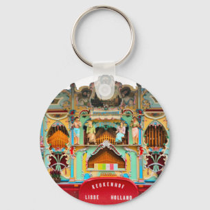 Alte niederländische Drehorgel Schlüsselanhänger