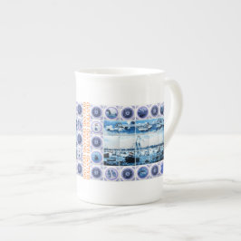 Alte niederländische Seeart hollands Delftware Prozellantasse