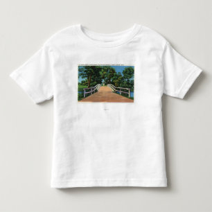 Alte Nordbrücken-Ansicht der winzigen Mann-Statue Kleinkind T-shirt
