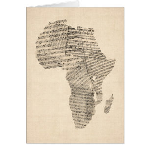 Alte Notenen-Karte von Afrika-Karte