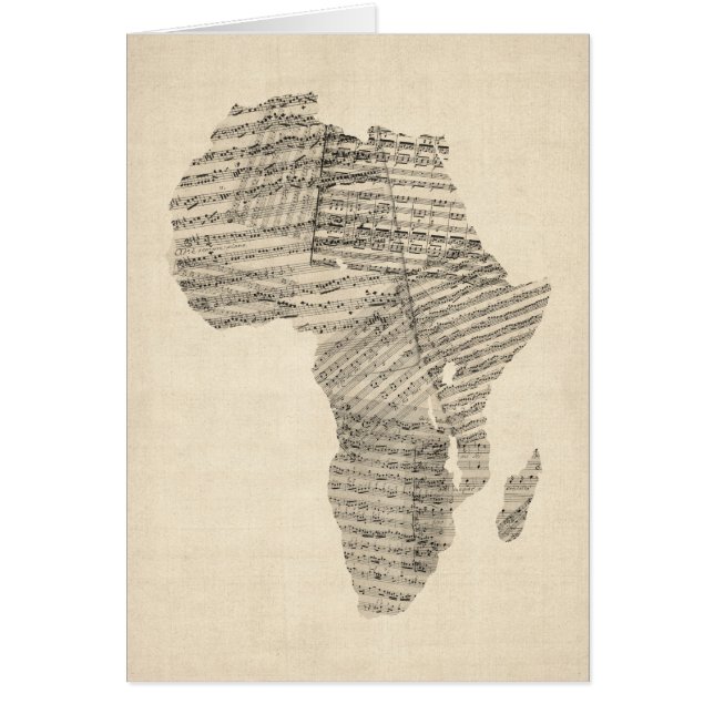 Alte Notenen-Karte von Afrika-Karte (Vorne)