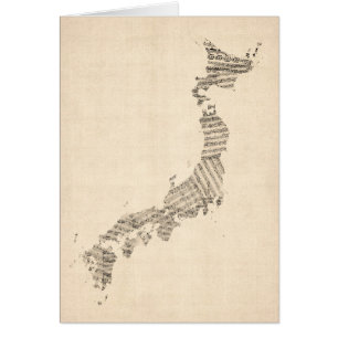 Alte Notenen-Karte von Japan