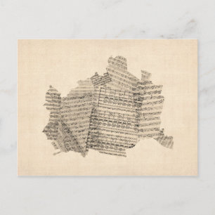 Alte Notenkarte von Wien Österreich Karte