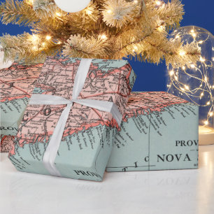 Alte Nova Scotia Kanada Karte (1925) Geschenkpapier