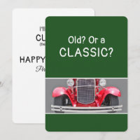 Alte oder klassische Auto-Spaß-Geburtstagskarte au