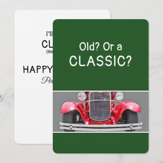Alte oder klassische Auto-Spaß-Geburtstagskarte au Karte