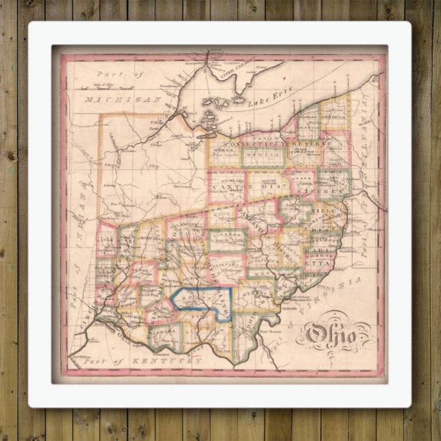 Alte Ohio-Karte Poster (Von Creator hochgeladen)