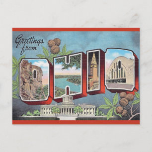 Alte Ohio-Rot-Ansichtskarte Postkarte