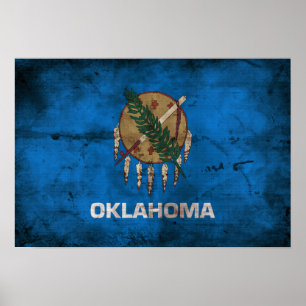 alte Oklahoma-Flagge; Poster