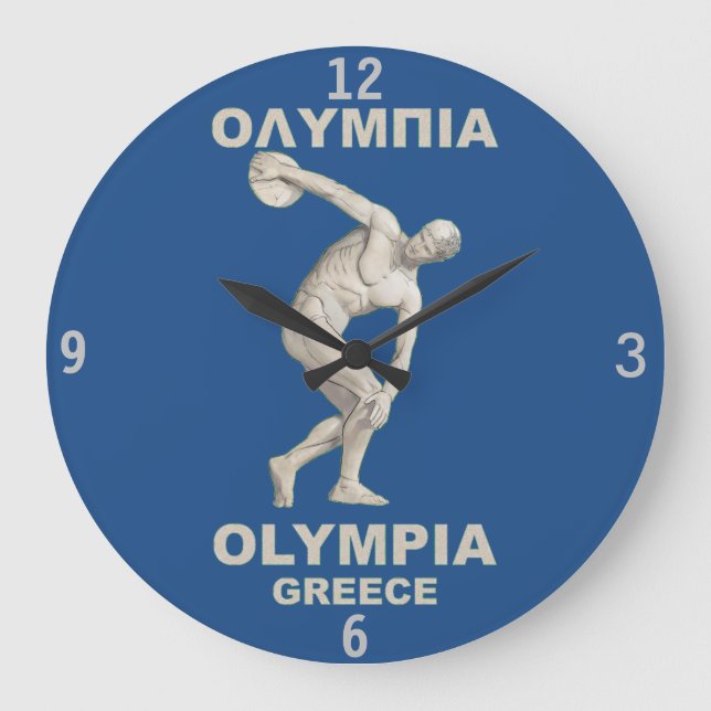 Alte Olympia Griechenland Große Wanduhr (Vorderseite)