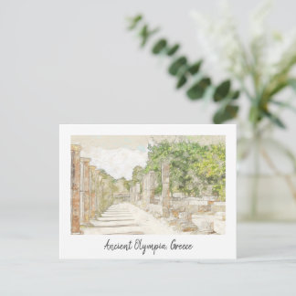 Alte Olympia, Griechenland Postcard - Vintage Trav Postkarte