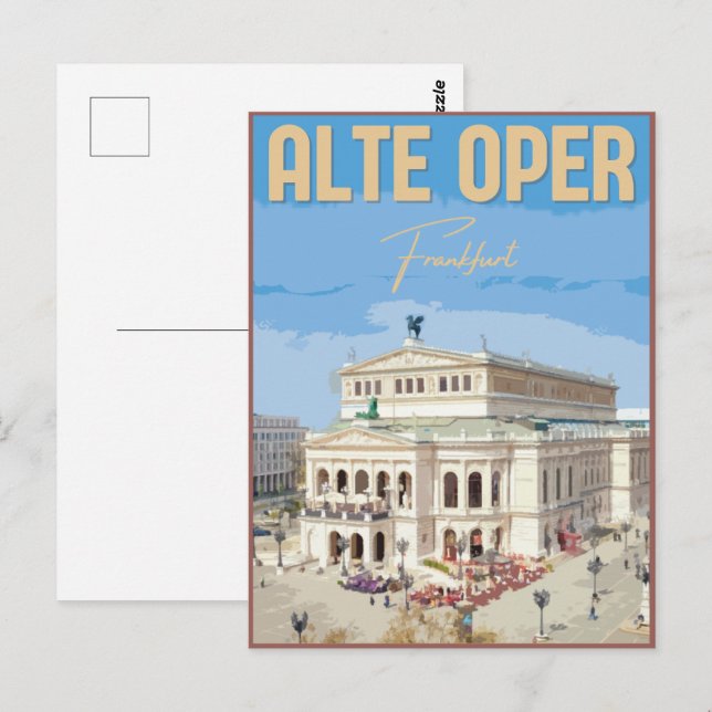 Alte Oper Frankfurt Alte Oper Deutschland Postkarte (Vorne/Hinten)