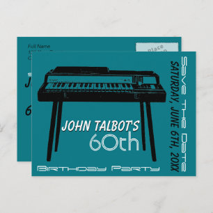Alte Orgel 60. Geburtstagsparty Save the Date Ankündigungspostkarte