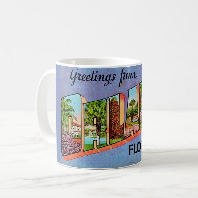 Alte Orlando Grußkarte Kaffeetasse (Vorderseite Links)