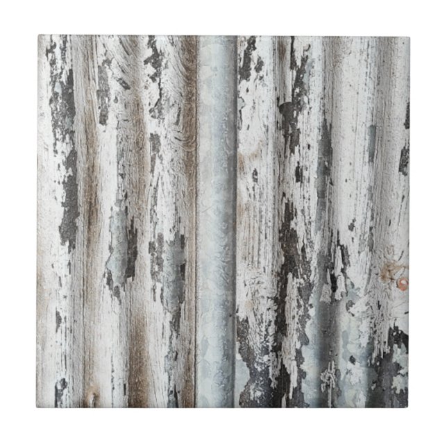 Alte Paint Chipped Wall aus Wellblech Fliese (Vorderseite)