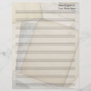 Alte Papers Blank Sheet Music 10 Stave