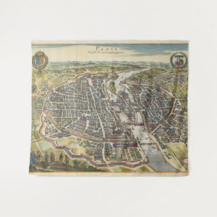 Alte Pariser Karte Wandteppich