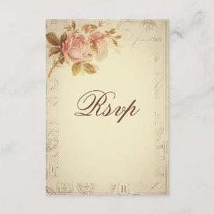 Alte Pariser Poststempel Schicke Rosen Antwort erb
