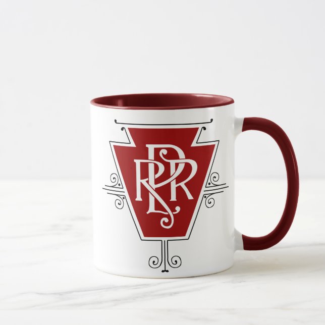 Alte Pennsylvania-Eisenbahn-Logo-Tasse Tasse (Rechts)
