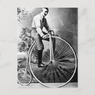 Alte Penny-Farthing-Victorianische Fahrrad Postkarte